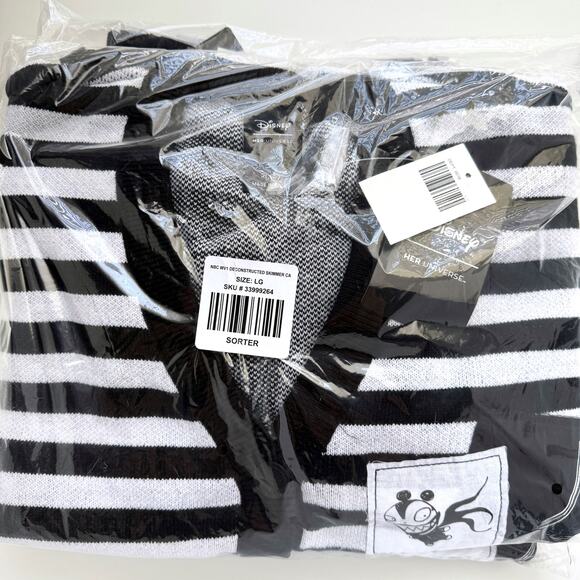 Her Universe Nightmare Before Christmas Patch Stripe Cardigan Zero Jack Sally - Picture 2 of 11